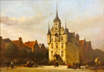 Market of Gouda by Johannes Bosboom